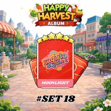 Moonlight - 6 Star Stickers - Happy Harvest Album - Monopoly_Go