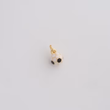 Gold Enamel Football Charms 18K Gold Filled Sports Pendant for DIY Bracelet Necklace Jewelry Making Supply 13.6x7.7x7.5mm