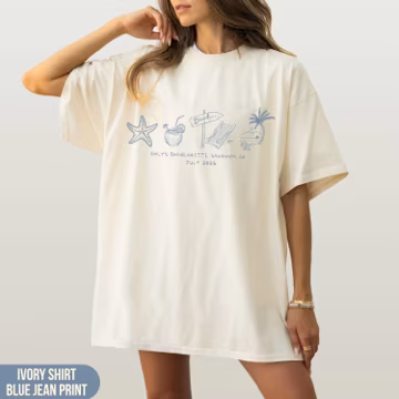 Custom Beach Bachelorette Comfort Colors Shirt: Coastal Bride Trip Tee