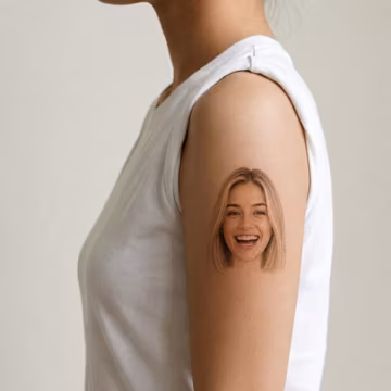 Funny Custom Face Temporary Tattoos, Retro Bachelorette Party Favors, Photo Tattoo