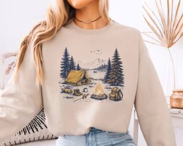 Camping Life Sweatshirt, Nature Lover Crewneck, Camping Sweater, Happy Camper Crewneck, Nature Lover Gift