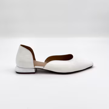 Handmade White Leather D'Orsay Shoes β Timeless Elegance