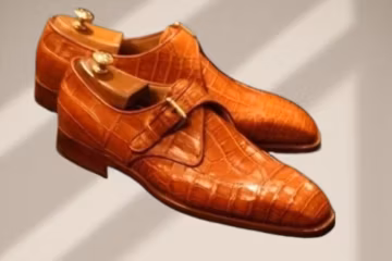 Handmade Men's Leather Shoes, Tan Backle Formal Dress Footwear