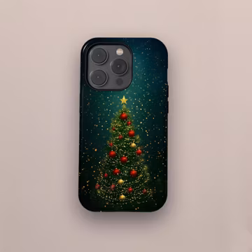 Christmas Tree Phone Case, Elegant Holiday Case Festive Phone Cases, Winter Phone Cover for iPhone 17 16 15 14 13 12 11 Pro Max, Samsung S25