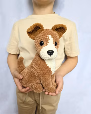 Crochet Dog Pattern: Amigurumi Puppy doggie Soft Toy