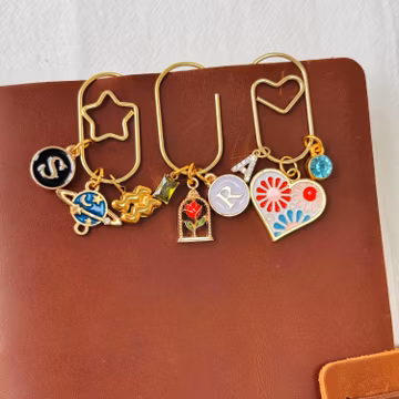 Custom Paper Clip Bookmark, Journal Notebook Planner Charms Accessories, Page Saver Holder, Bookish Gift for Book Lover