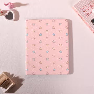 Pastel Star Pattern iPad Case with Auto Wake for iPad Pro 2025 13" 11",iPad Air 7/6/5th,iPad 7/8/9th Mini 8.3" 7.9" Cover,Personalized Gift