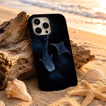 Whale Shark Phone Case, Ocean Manta Ray iPhone Case, Dark Sea Samsung Case,iPhone 17/16/15/14/13/12/11 Pro Max, Samsung S26/S25 Plus Ultra