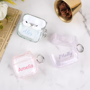 Personalized Cute Cat Ear AirPods Case,Simple AirPods Case Suitable for AirPods Pro 2, 3,AirPods 4, 3, 2/1,Valentine's Day Gift,Gift for Her