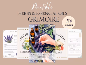 The ultimate green witch herbalism magical apothecary book of shadow Hedge witch herbal witchcraft workbook magic herbs cheat sheet
