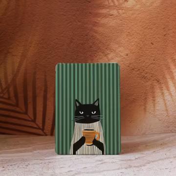 Cat Stripes iPad Case for iPad Pro 12.9” 11” 2024, Air 7 6 5 4, Mini 6, M4 M2, iPad 11 10 9 8 10.9", iPad Case with Apple Pencil Holder