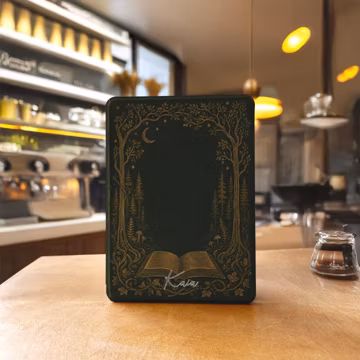 Dark Green Forest Kindle Case Paperwhite 12th 7"/11th 6.8"/10th 6", Kindle 2024 Colorsoft, Kobo Clara Case with Hand Strap, Book Lovers Gift