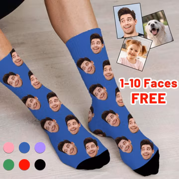 Custom Face Socks -Custom Photo Sock, Custom Socks, Personalized Socks, Custom Printed Socks, Picture Socks, Fathers Day Gift, Socks for Dad
