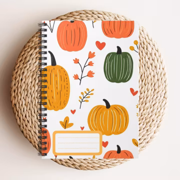 Fall Pumpkin Spiral Notebook - Perfect for Journaling, School Supplies, Gift for Teachers, Autumn Decor, Seasonal Writing Note Book