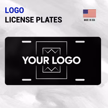 Custom License Plate Personalized Plate with Logo–Aluminum Metal, Personalized Car Tag, Custom License Plate for Front of Car, Business Gift