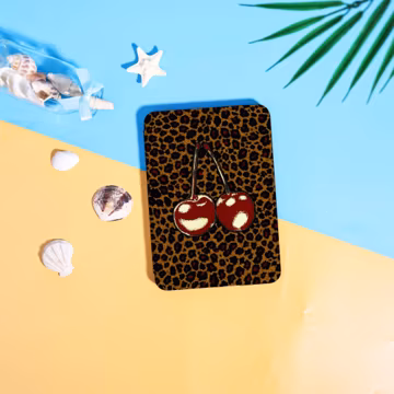 Cherry on Leopard Print Kindle Case, 2026 New Reader Cover, Auto Wake/Sleep Function, Trendy Book Lover Gift - Fits Kindle/Paperwhite/Kobo