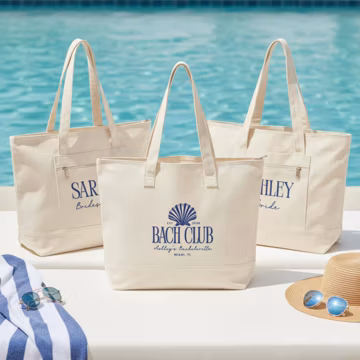 Custom Bachelorette Tote Bag, Bridesmaid Proposal, Coastal Bachelorette Party, Bach Club Bridesmaid Tote Bag Gift, Custom Bridal Beach Bag