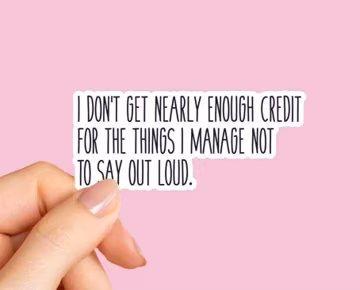 I don’t get nearly enough credit Sticker, Sarcastic Stickers, Funny Quote Stickers, Funny Sticker, Water bottle sticker, Sassy quote sticker