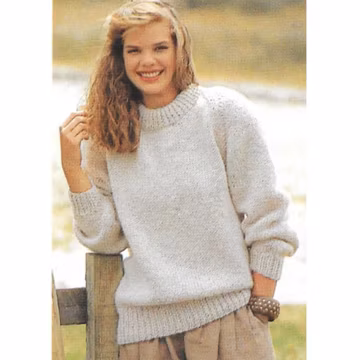 Very Easy Chunky Jumper Knitting Pattern, Beginner Women's Jumper, Size 30-42" Chest, PDF Download