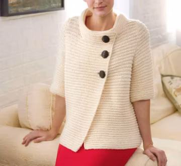 Easy Ribbed Cardigan Knitting Patterns, Beginner Women's Jackets, 38-54" Chest, PDF Download