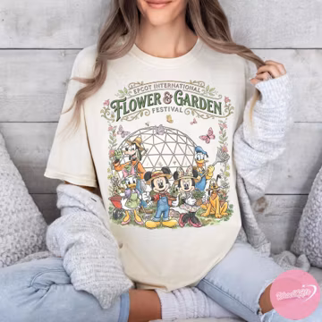Disney Epcot International Flower & Garden Festival Comfort Colors Shirt, Walt Disney World Family Trip Tee, Mickey and Friends Shirt Gifts