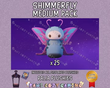 Palia Shimmerfly Plushies Medium Pack - 25 Shimmerfly Plushies - Palia Shimmerfly Plush - Palia Shimmerfly Migration - Palia Plushies