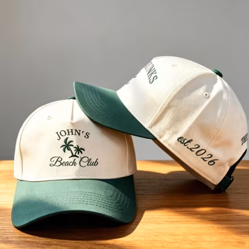 Personalized Beach Wedding Hat Custom Embroidered Bachelorette Trip Cap