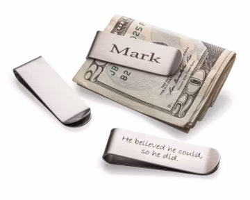 Classic Personalized Money Clip - Gift for Him Custom Engraved Money Clips for Men Wedding Gift for Groomsmen Father of the Bride Gift