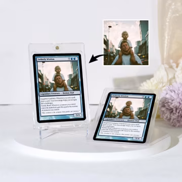 Custom FOIL MTG Style Father's Day Magic Card Personalized with your Photo,Trading Card: Personalized Anniversary, Wedding, Pet Gift
