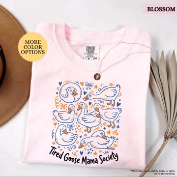 Comfort Colors® Mama Goose Shirt, Proud Goose Mama, Tired Goose Mama Society, Mothers Day Gift, Motherhood Shirt, Funny Mom Gift, Moms Club