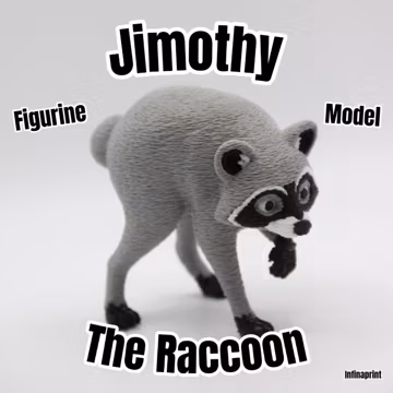 Jimothy the Raccoon 3d printed model figurine seattle