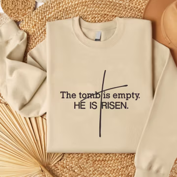 Embroidery Design File: He Is Risen Embroidery, Easter Tomb Embroidery, He Is Risen Design, He Is Risen File, Easter Embroidery, Easter File