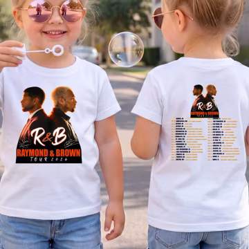 Raymond Brown R&B 2026 Tour Kids Shirt Front Back Concert Tee Music Fan T-Shirt