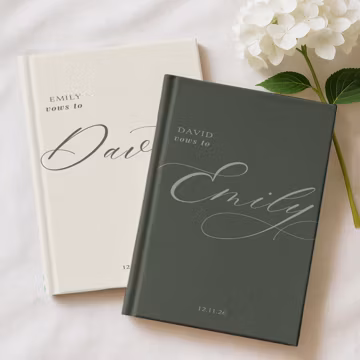 Personalize Vow Book For Wedding Unique Notebook, His And Her Vow Books Timeless Journal, Custome Wedding Keepsake Romantic Ceremony Gift