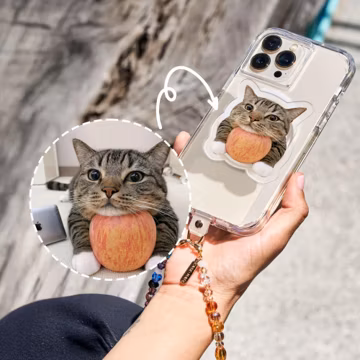 Custom Phone Grip Magnetic Phone Grip with Photo - Personalized Valentine Gifts Phone Holder Face Cut - Cute Phone Accessories Pet Lover