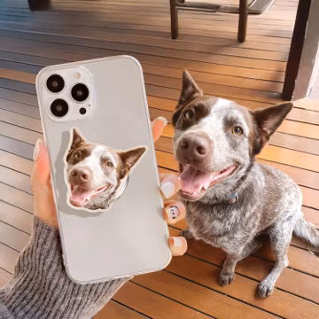 Custom Phone Grip Magnetic Phone Grip with Photo - Personalized Valentine Gifts Phone Holder Face Cut - Cute Phone Accessories Pet Lover