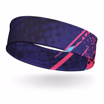 Neon Abstract Print Stretchy Headband: Yoga, Running, Festival