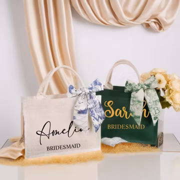 Personalized Gift for her Jute Beach Bag Bridesmaid Proposal Gift Will you be my Bridesmaid Gift Flower Girl Gift Bridal Shower Gift