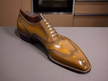 NewBally Designs For Men's Handmade Mustad Leather Lace up Wingtip Formal Dress Up Shoes