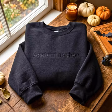 Embroidered Acetaminophen Sweatshirt,Trending Unisex Tee Shirt,Unique Shirt Gift,Funny Parody Heavy Metal Sweatshirt,Acetaminophen Hoodie