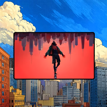 Miles Morales Playmat | Spider-Verse MTG Playmat with Zones (24"x14")