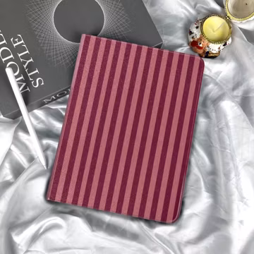 Minimalist Retro Red Lines iPad Case iPad 2025 Cover iPad Air M3 Case With Pen Slot iPad Mini Case Flip Case 11"/13" iPad Pro Case