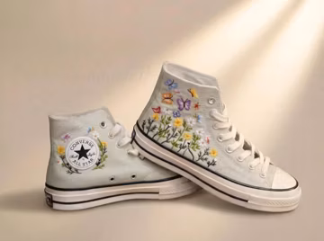 Custom Converse Embroidery Shoes, Converse 1970s, Colorful Butterfly Embroidery Sneakers Animal Spider Embroidery