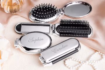 Personalized Folding Comb Mirror for Women,Engraved Mirror with Comb,Custom Name Pocket Hair Comb,Bridesmaid Gifts,Hair Brush,Gift for Her