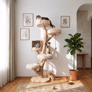 Cat tree floor to ceiling tower for large cats climbing wall unique cat trees scratching post pet furniture