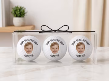 Custom Baby Photo Golf Balls, First Fathers Day Gift for Dad, New Dad Gift, Gift for Father