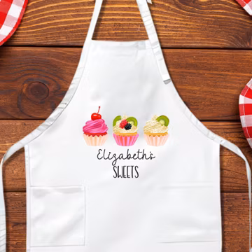 Customized Sweet Baker Apron, Baker Apron and Hat, Baker Gift, Personalized Gift, Funny Apron For Women and Man, Cute Apron, Printed Apron
