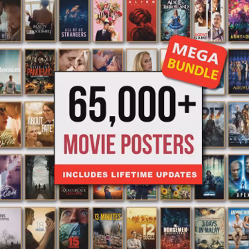 65,000+ Movie Poster Bundle, Vintage Film Art (Digital Download)