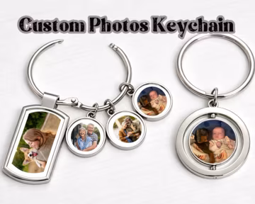 Custom Keychain, Personalized Photo Metal Keychain, Couples Gift, Personalized Keychain Gift, Anniversary Gift, Unique Couples Gift