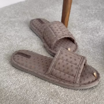 Open-Toe Terry Slippers - Soft Indoor Slides, Cozy Comfort